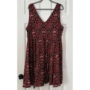 Torrid New Women's Ikat Above The Knee Challis Dress Size 2/2X